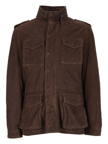 Field jacket in suede