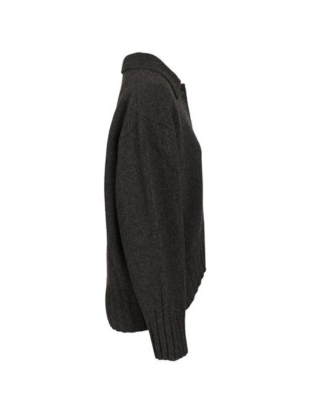 Cardigan con logo ricamato