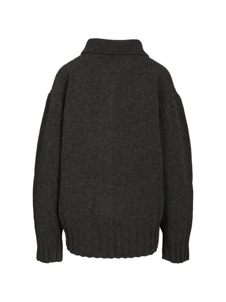 Cardigan con logo ricamato