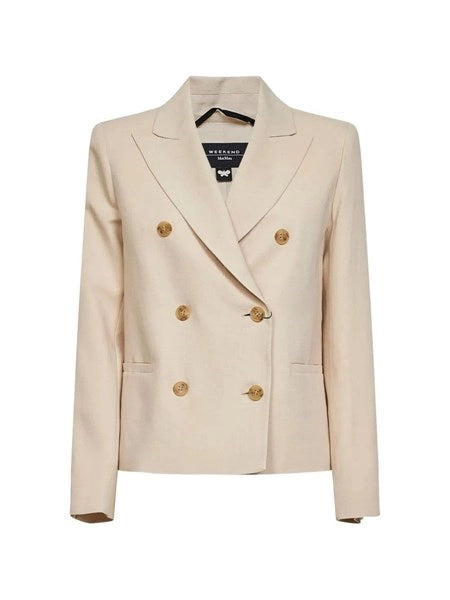Blazer in viscosa e lino