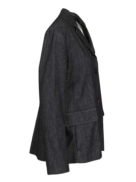 Giacca in denim stretch "Leone"