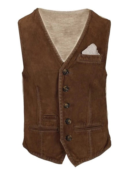 Gilet in suede