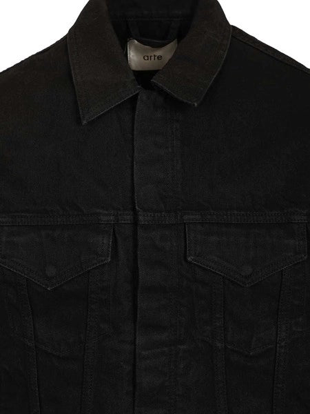 Giacca in jeans con logo circolare