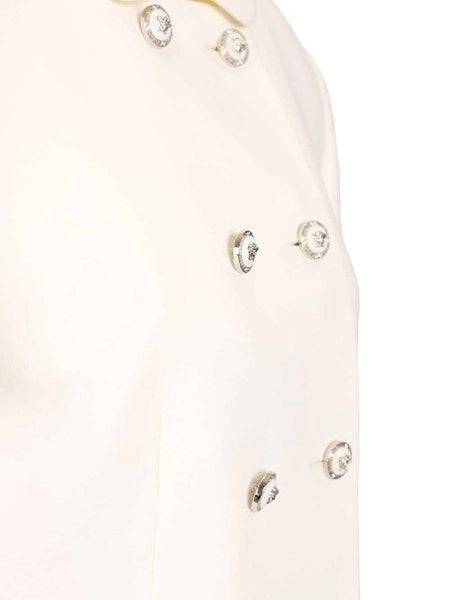 Giacca fitted in crêpe di lana double