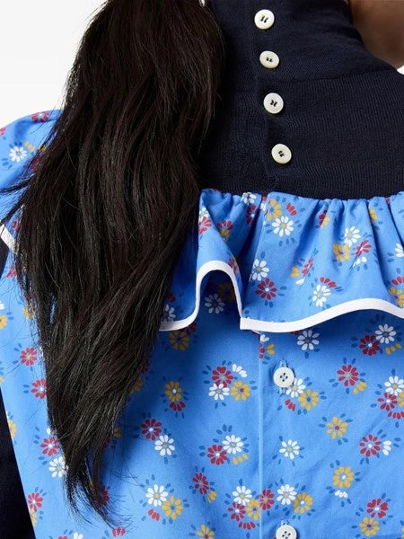 Maglia in popeline e lana