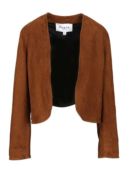 Blazer corto in suede