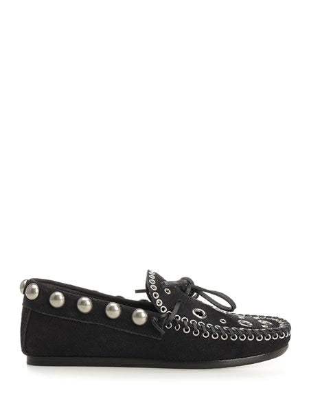 Mocassino in suede Eyelets