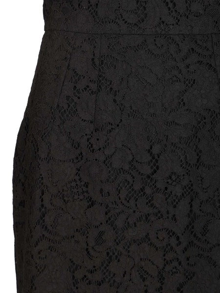 Gonna midi in pizzo stretch