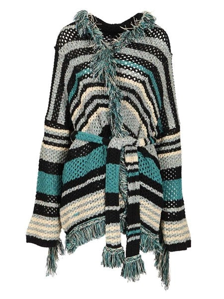 Cardigan a Righe in Cotone