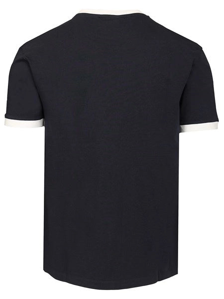 T-shirt con slogan a contrasto
