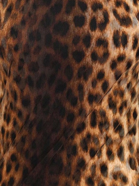 Top bi-materiale animalier