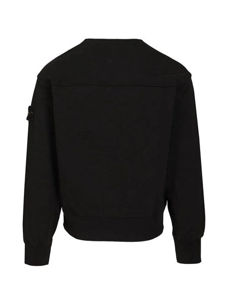 Felpa cardigan in pile di cotone biologico
