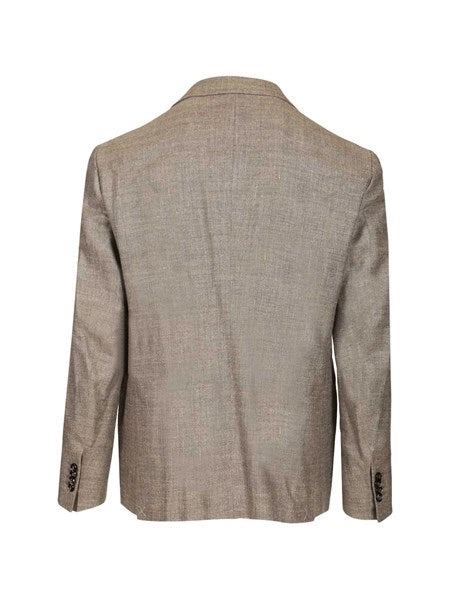 Blazer doppiopetto in misto lino