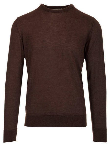 Maglia girocollo marrone