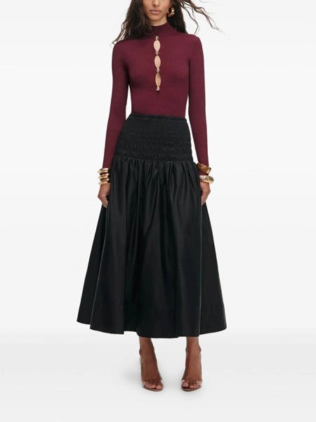 Top in maglia con apertura a chiave