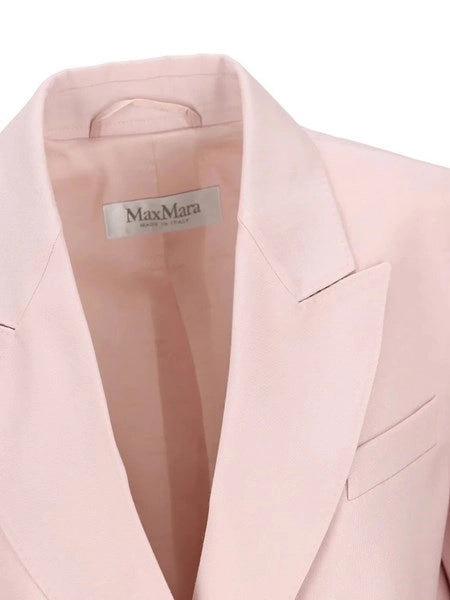 Blazer doppiopetto in misto lana, mohair e seta Ombrosa