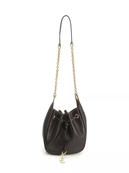 Borsa secchiello in pelle