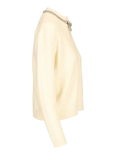 Pullover in lana vergine con ricami