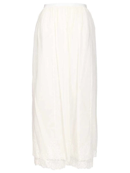 gonna lunga in voile ricamato