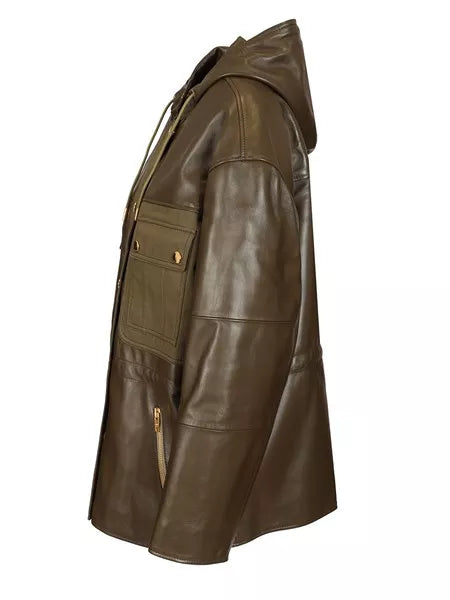 Parka in pelle di agnello