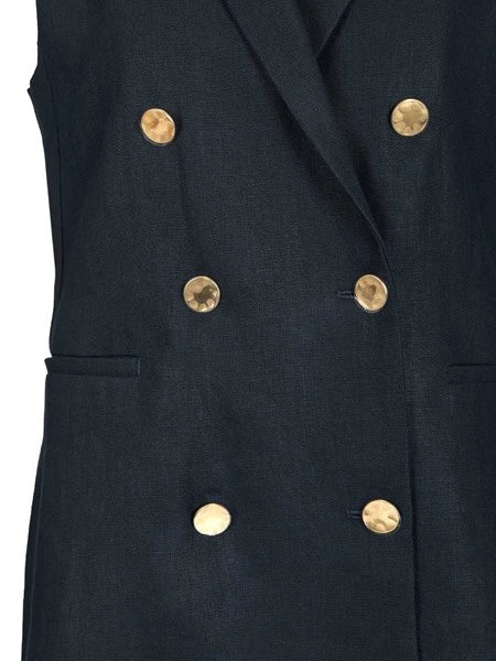 Gilet in stuoia di lino
