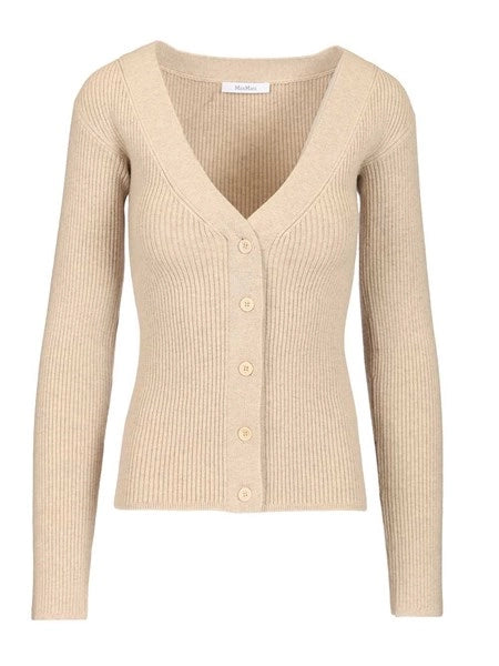 Cardigan in misto lana a coste Gioiosa