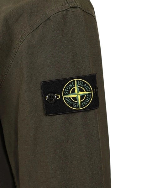 Overshirt con cappuccio in ripstop di cotone biologico