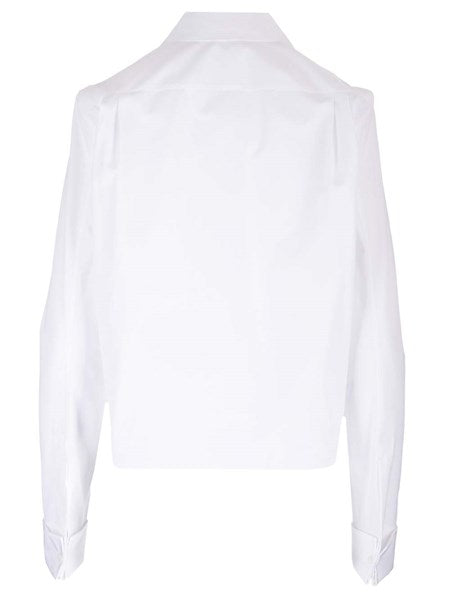 Camicia plissettata in cotone