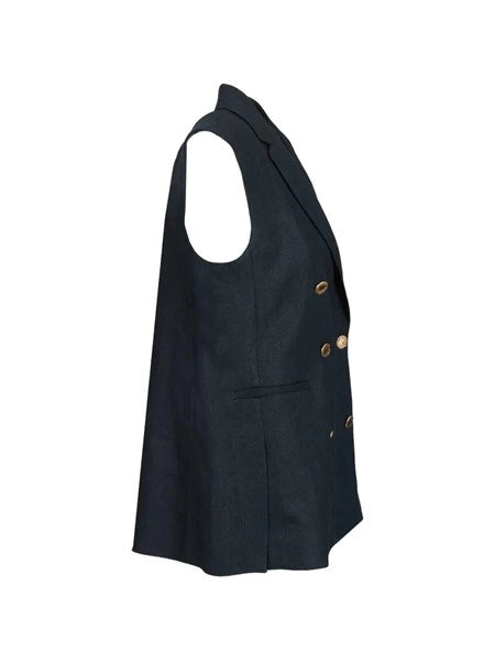 Gilet in stuoia di lino