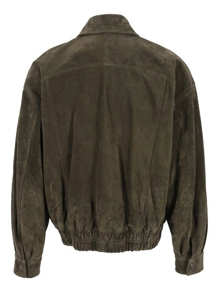 Bomber in pelle crosta vintage