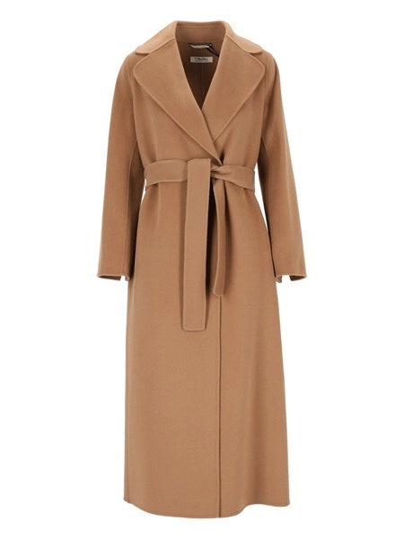 Cappotto a vestaglia in drap di lana Poldo