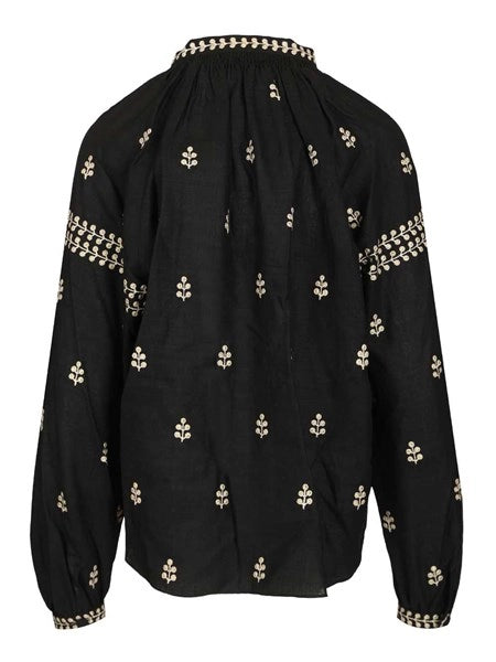 blusa rodis in seta tussar ricamata