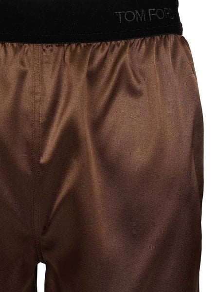 Shorts in raso di seta