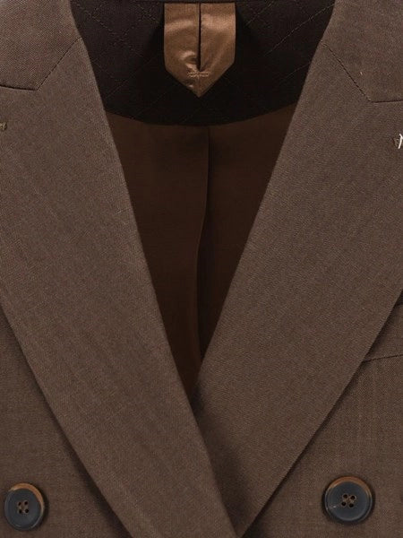 Blazer doppiopetto in gabardina di lana