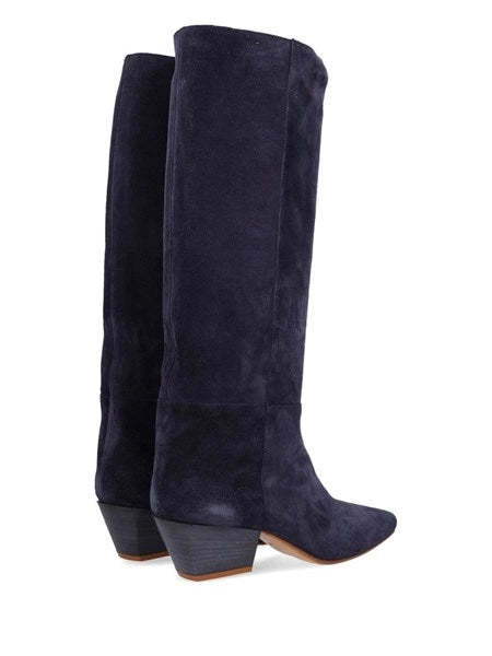Stivale alto in suede