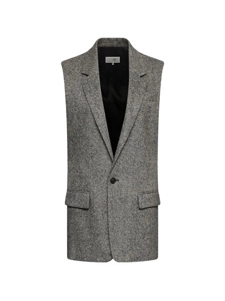 Gilet in maglia di lana merino