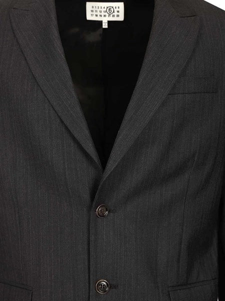 Blazer in lana e cotone