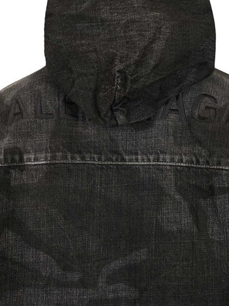 Parka in denim con cappuccio
