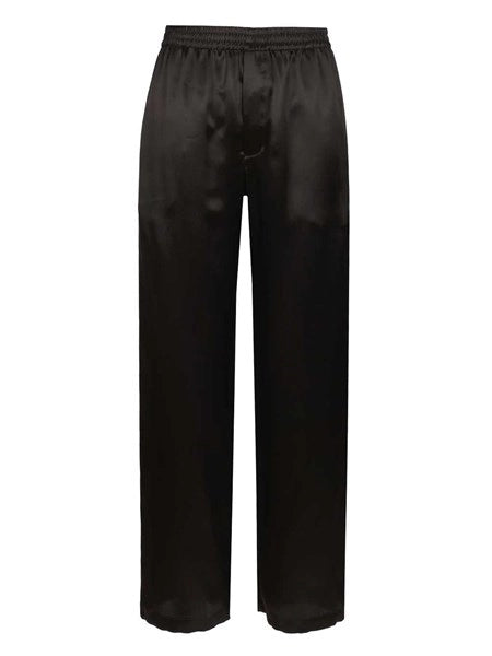 Pantaloni in raso di seta