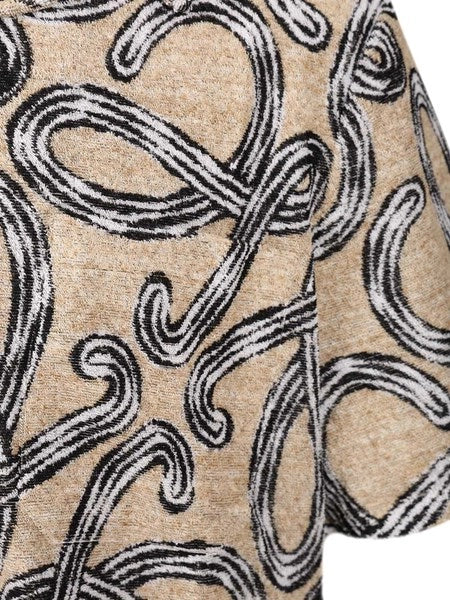 Camicia a maniche corte in spugna di cotone jacquard