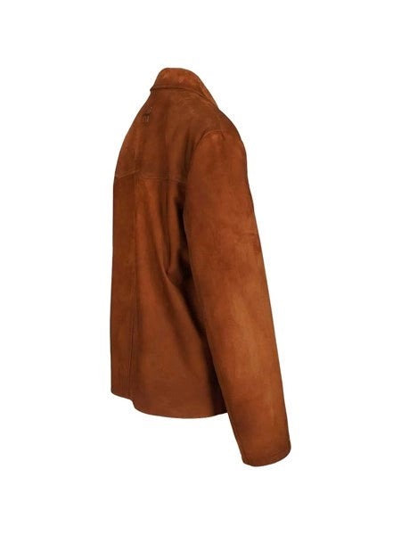 Giacca in pelle scamosciata