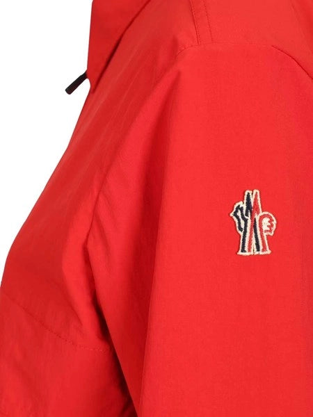 Overshirt in tela con logo ricamato