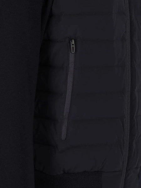 Piumino con maniche a maglia