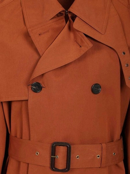Trench in cotone e seta