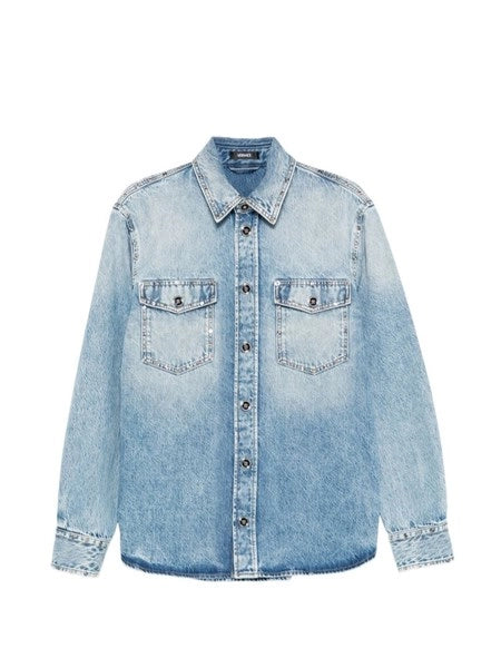 Camicia in denim con borchie