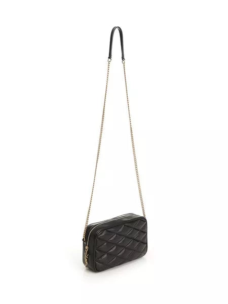 Camera bag in pelle trapuntata