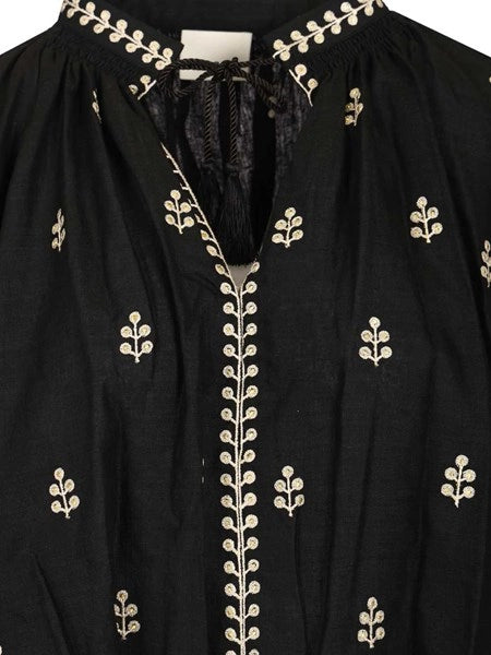 blusa rodis in seta tussar ricamata