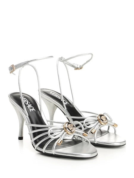 Sandalo in pelle argento