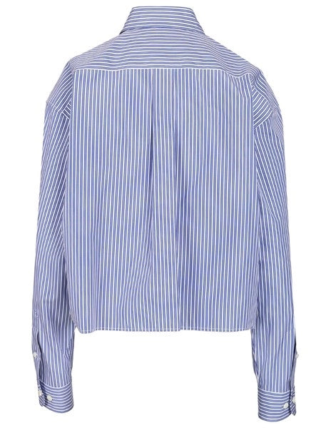 Camicia in popeline con logo