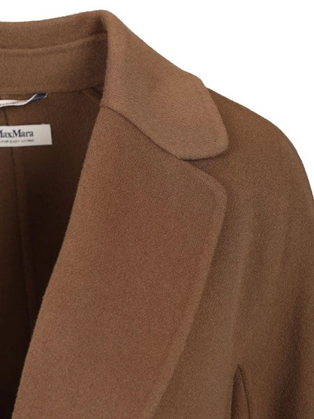 Cappotto midi in drap di lana